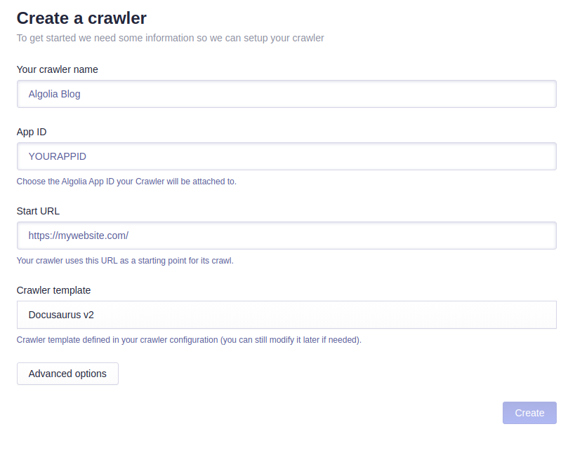 algolia crawler