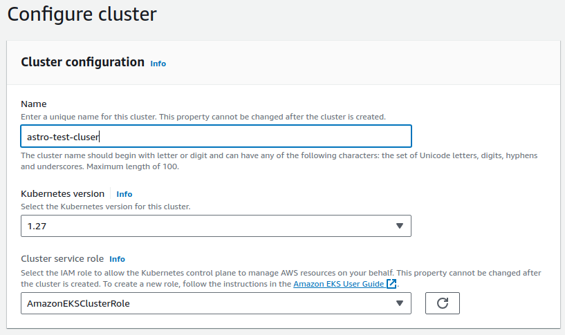 create cluster