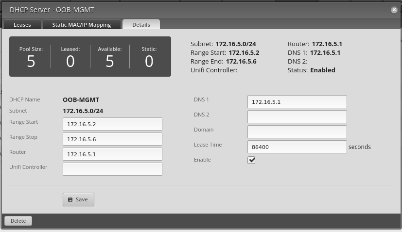 edgerouterx oob-dhcp 