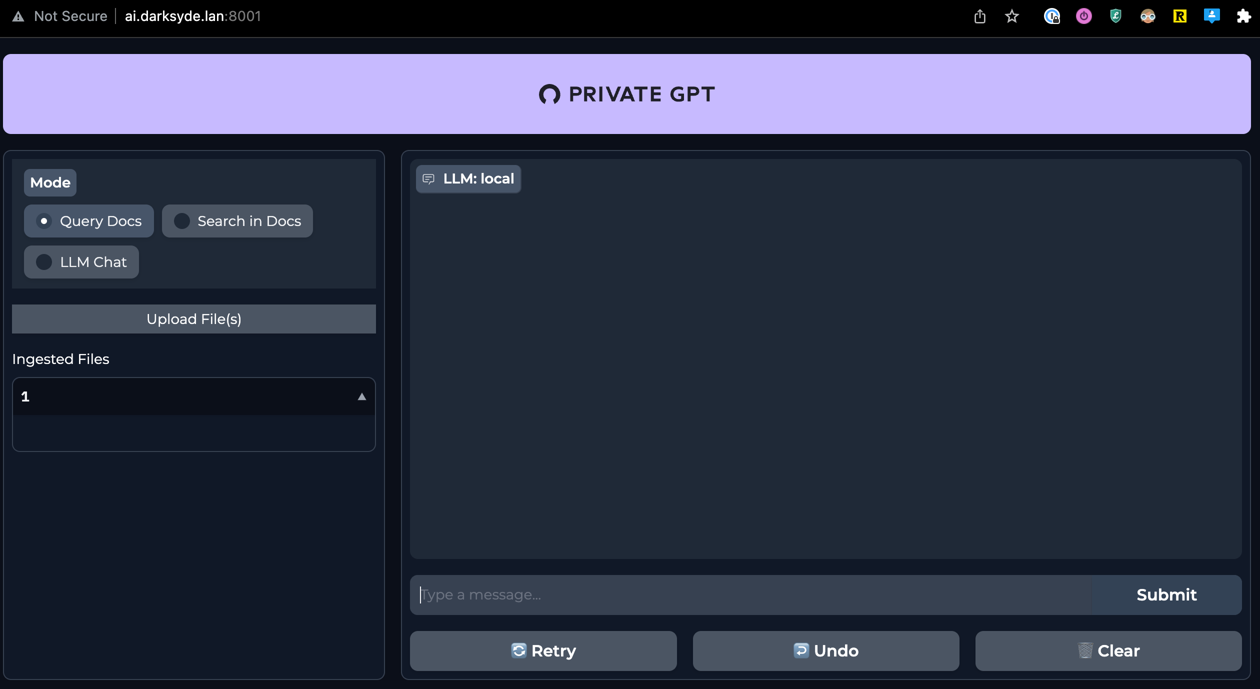 PrivateGPT UI